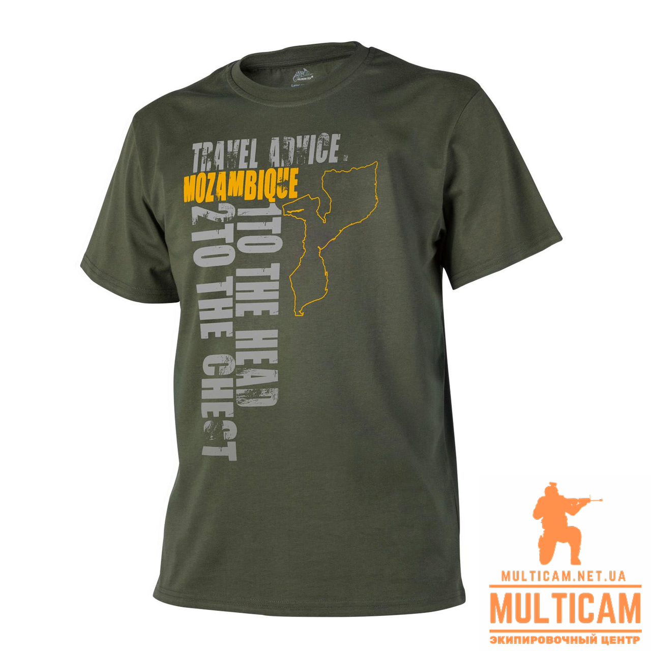 Футболка Helikon-Tex® T-Shirt (Travel Advice: Mozambique) - Cotton - Olive Green
