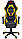 Геймерське Крісло з Підставкою для Ніг до 120 кг Комп'ютерне Ігрове Крісло для Геймерів з Подушками Jumi Aragon Жовте Чорне, фото 5