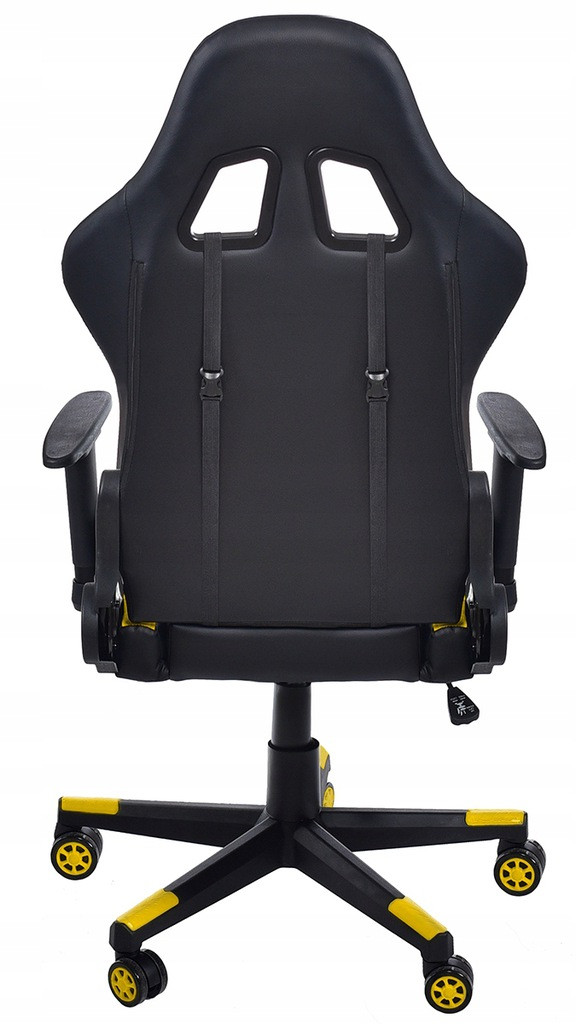 Геймерское Кресло с Подставкой для Ног Компьютерное Игровое Кресло с Подушками Раскладное Aragon Желтое Черное - фото 9 - id-p1126208747