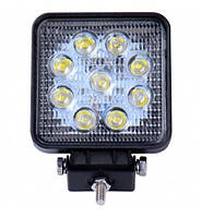 Протитуманні LED-фара квадратна 105*126mm 27 W 1500 lm (1 шт.)