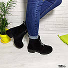 Замшеві жіночі демісезонні черевики з блискавкою попереду, фото 9