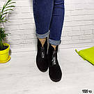 Замшеві жіночі демісезонні черевики з блискавкою попереду, фото 8