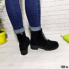 Замшеві жіночі демісезонні черевики з блискавкою попереду, фото 7