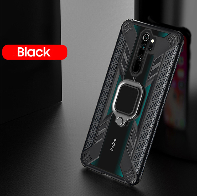 Захисний чохол бампер із кільцем підставкою для Xiaomi Redmi Note 8 Pro чорний
