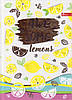 Блокнот А5 тверда обкладинка, 64 л. "Лимончики" клітка, Фольга ТП-68, фото 2