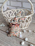 Кролик текстильний ручної роботи, шитий, великодній, іграшка, декор, фото 4