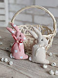 Кролик декоративний пасхальний, для віночка, для корзини, текстильний, фото 9