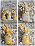 Кролик декоративний пасхальний, для віночка, для корзини, текстильний, фото 10