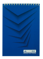Блокнот на пружині зверху MONOCHROME, JOBMAX, А5, 48 арк., синій