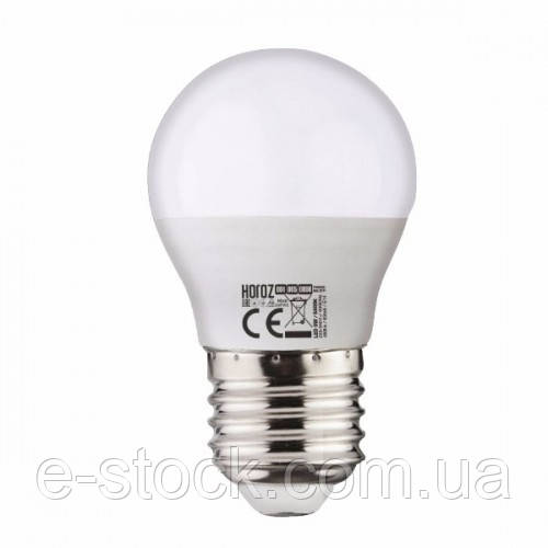 LED-лампа кулька G-45 10W 3000K E-27 Horoz