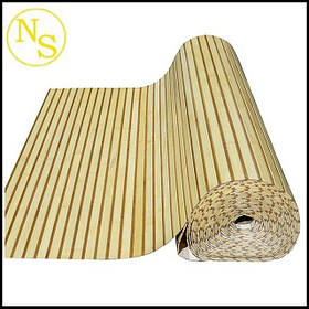 Бамбукові шпалери темно/світлі "Світлі Смугасті 1+1"