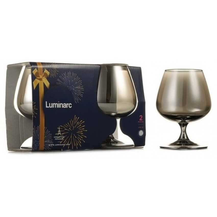 Набір келихів Luminarc Celeste Shiny Graphite 410 мл для коньяку 2 шт 1567/1P LUM