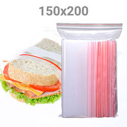 Зіп пакети Zip-Lock / пакет з замком - 150x200 мм, 100шт