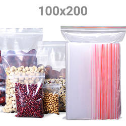 Зіп пакети Zip-Lock / пакет з замком - 100х200 мм, 100шт