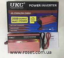 Перетворювач напруги (інвертор) 2500W DC 12 V to AC 220 V з функцією плавного пуску UKC SI-A2-AR2500M