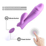 Подвійний фаллоімітатор вібратор для жінок Кролик вібратор для клітора Великий жіночий вібратор ділдо фалос, фото 9