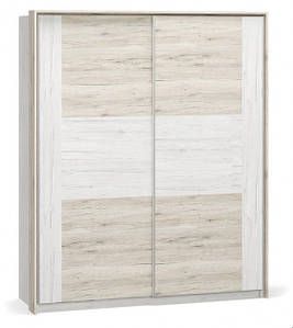Шафа-купе з накладкою Меблі Сервіс Кім сан-ремо/дуб карі білий