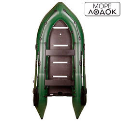 Надувний човен Барк BN-360S з жорстким фанерним дном і пересувними сидіннями