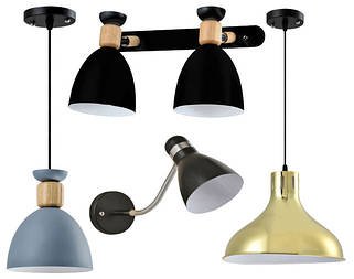 Підвісні світильники та бра