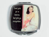 Зеркальце карманное прямоугольное American Bad Girl 7х6,5х0,9 см (16671)