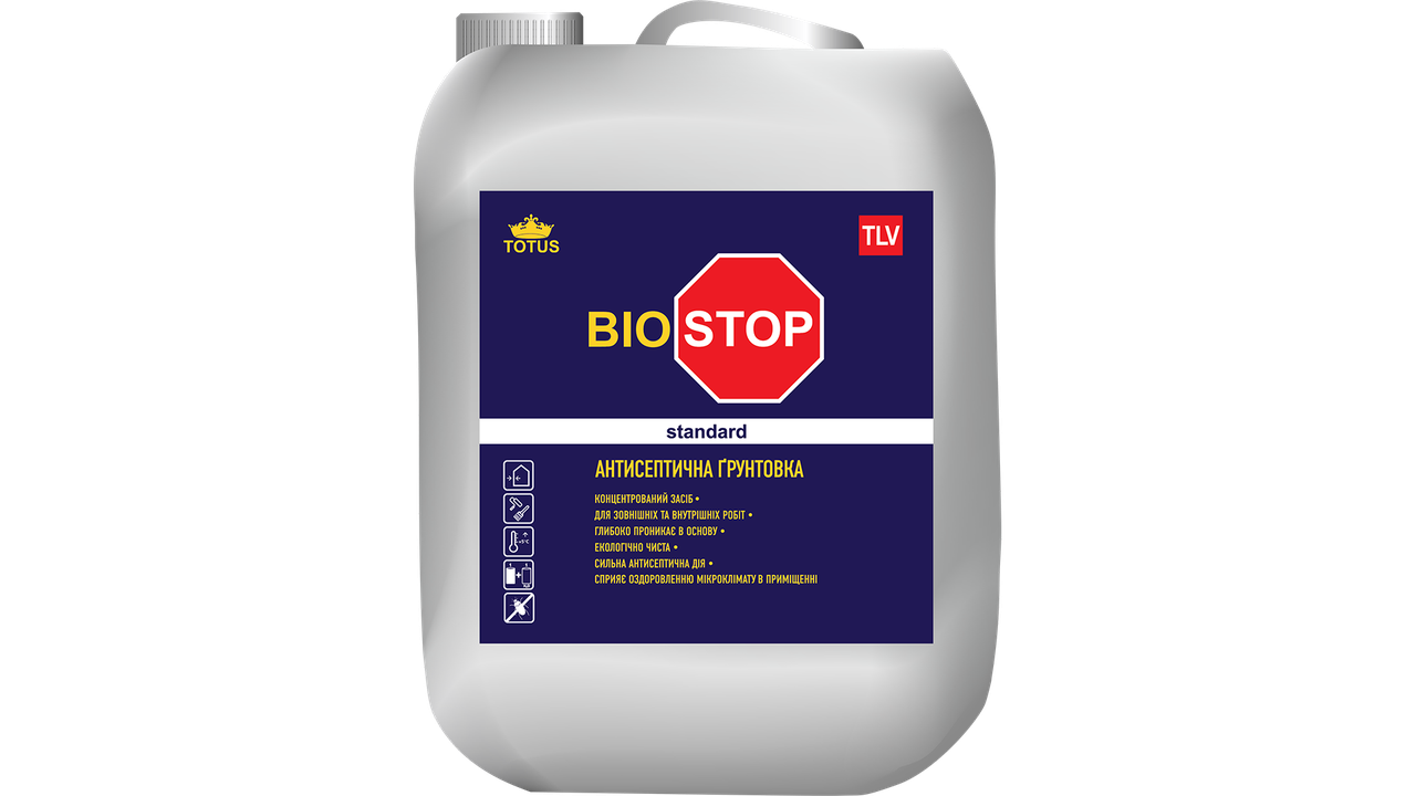 Антисептична ґрунтовка TOTUS Biostop 5 л