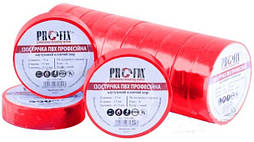 Ізолента ProFix 0,13 мм х15мм. 20м, червона