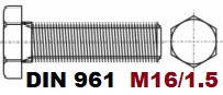 M16/1.5-01.03.02 10.9 DIN 961