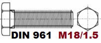 M18/1.5-01.03.02 10.9 DIN 961