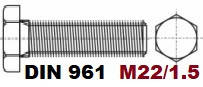 M22/1.5-01.03.02 10.9 DIN 961