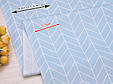 Сатин (бавовняна тканина) геометрія середня блакитна, фото 2