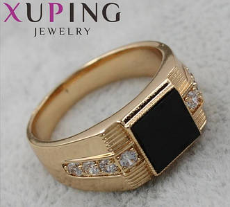 Кольца перстни печатки мужские фирмы Xuping золото медицинское золото с кристаллами, со вставками