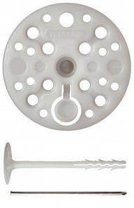 Дюбель для кріплення теплоізоляції 10 х 200 з металевим цвяхом і термозаглушкой, Преміум ціна за 50 шт.