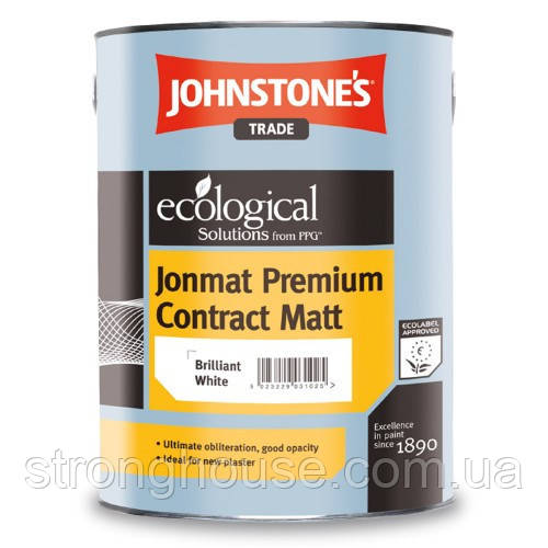 Johnstone's Jonmat Premium Contract Matt 5 л Вінілова матова фарба Джонстоун Джонмат Преміум Контракт Мат