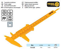Штангенциркуль пластиковий : L=150 мм, точність - 0,05 мм VOREL-15120