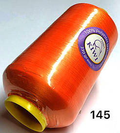 Нитка для оверлока Помаранчева 150D 145тон текстурована Kiwi 20000м