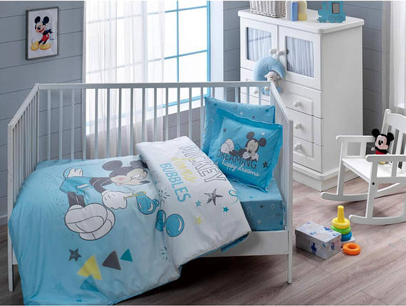 Дитяча постільна білизна в ліжечко TAC Mickey Mouse для новонароджених, фото 1