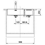 Мийка із сифоном нерж.BWX 220-54-27 TL WCR, маленька чаша праворуч Franke (127.0538.259), фото 6