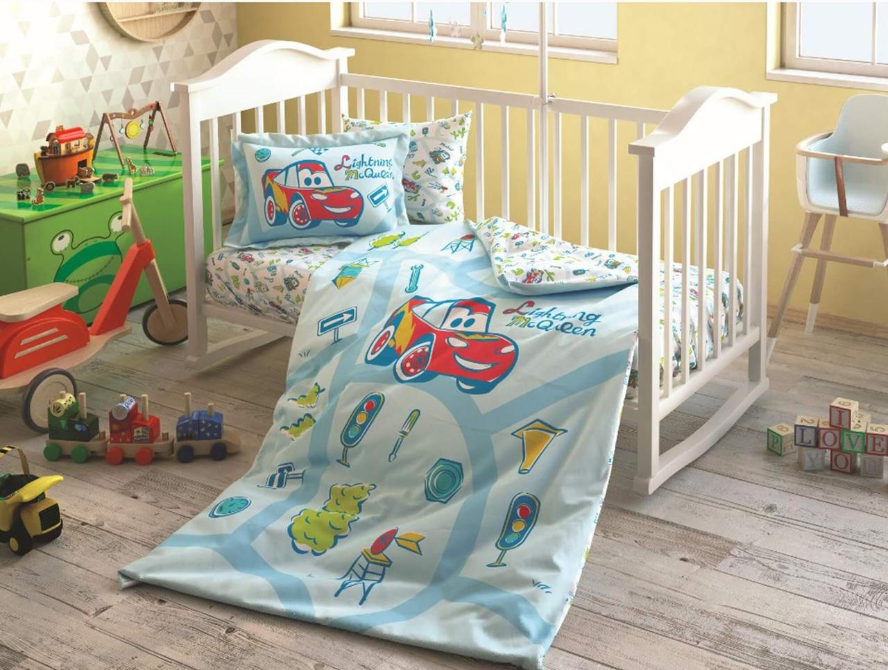 Дитяча постільна білизна в ліжечко TAC Cars для новонароджених