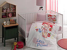 Дитяча постільна білизна в ліжечко TAC Strawberry Paint для новонароджених