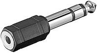 Перехідник аудіо Jack 3.5mm 3pin-6.3mm F/M Lucom (25.02.5065) адаптер Stereo Plastic