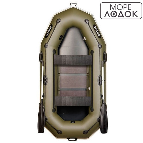 Двомісна човен Bark В-260PD Фанерна рейкова слань пересувні сидіння привальний брус, фото 1