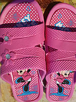 Сланці дитячі для дівчинки "Міні Маус" ЕВА (пінка), рожеві, 30-35 розмір.