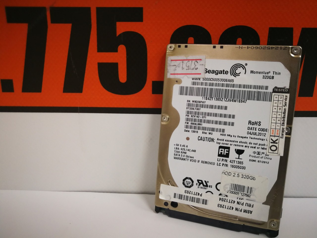 Жесткий диск (HDD) 320GB Sata 2.5"