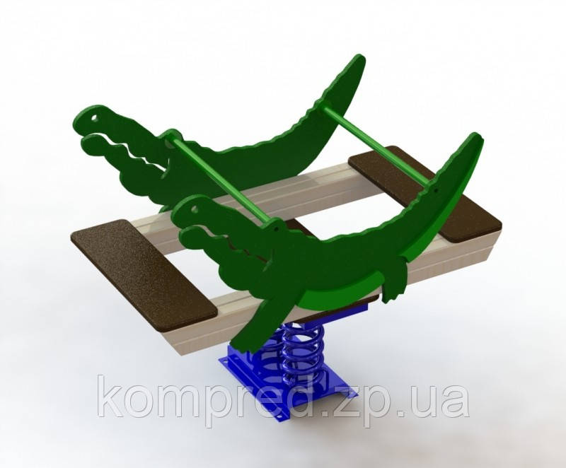 Гойдалка на пружині для дитячого майданчика Крокодил, фото 1