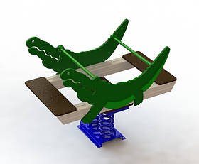 Гойдалка на пружині для дитячого майданчика Крокодил