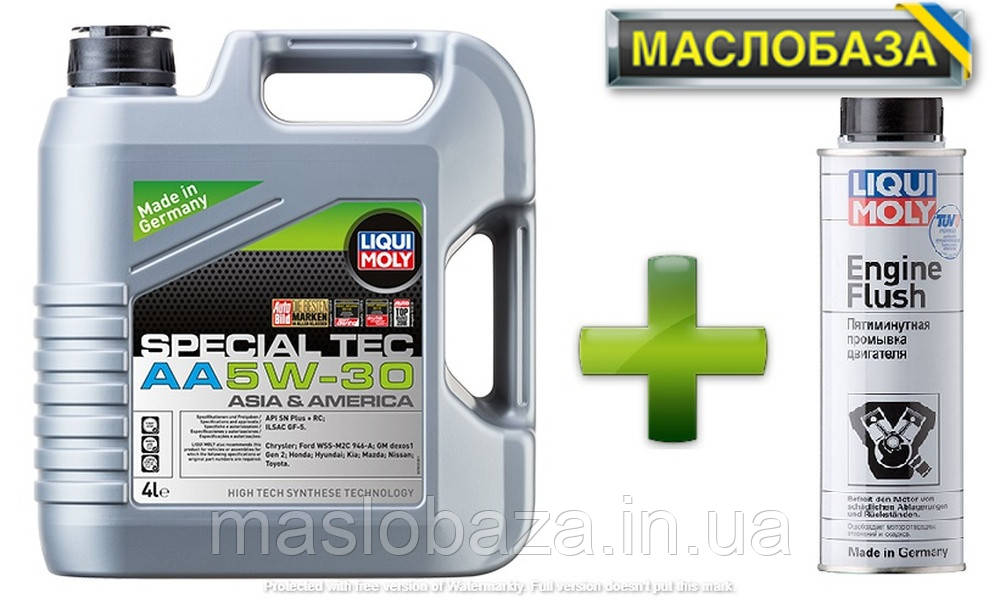 Синтетичне моторне масло - SPECIAL TEC AA 5W-30 4 л. + Промивка масляної системи - Engine Flush 0.3 л.