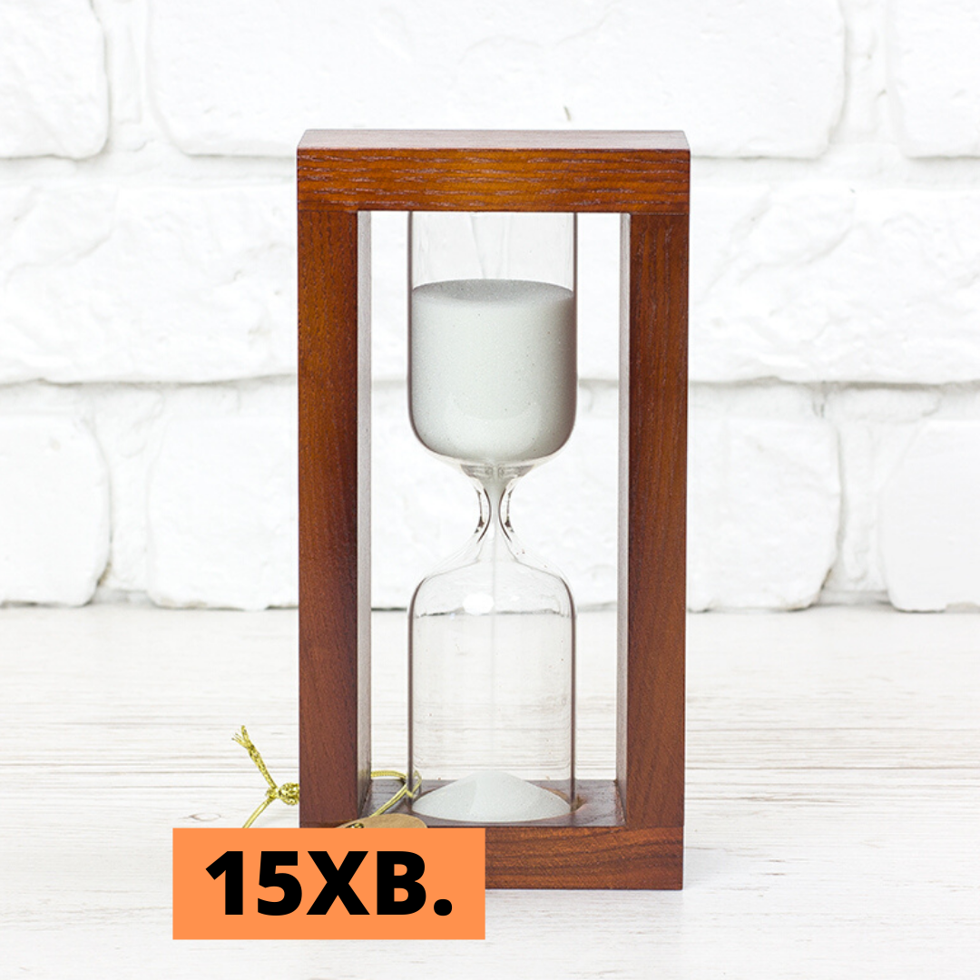 Годинник пісочний на 15 хв тип 4 виконання 28 Вишня-Білий