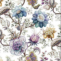 Ткань для штор и оббивки хлопковая с крупными цветами в спальную