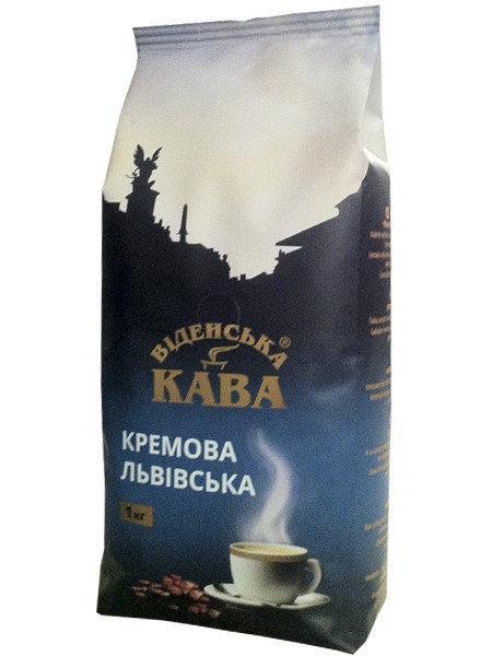 Кава в зернах ВІДЕНСЬКА КАВА ЛЬВІВСЬКА КРЕМОВА 1 КГ