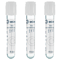 Вакуумная пробирка EximLab 4 мл, без наполнителя, 13х75 мм (100 шт/Уп.)